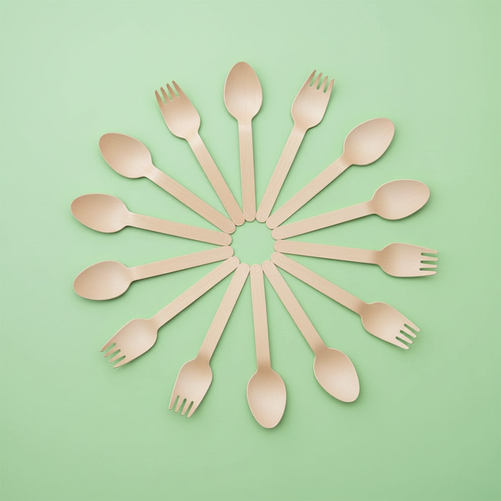 Disposable spoons and forks