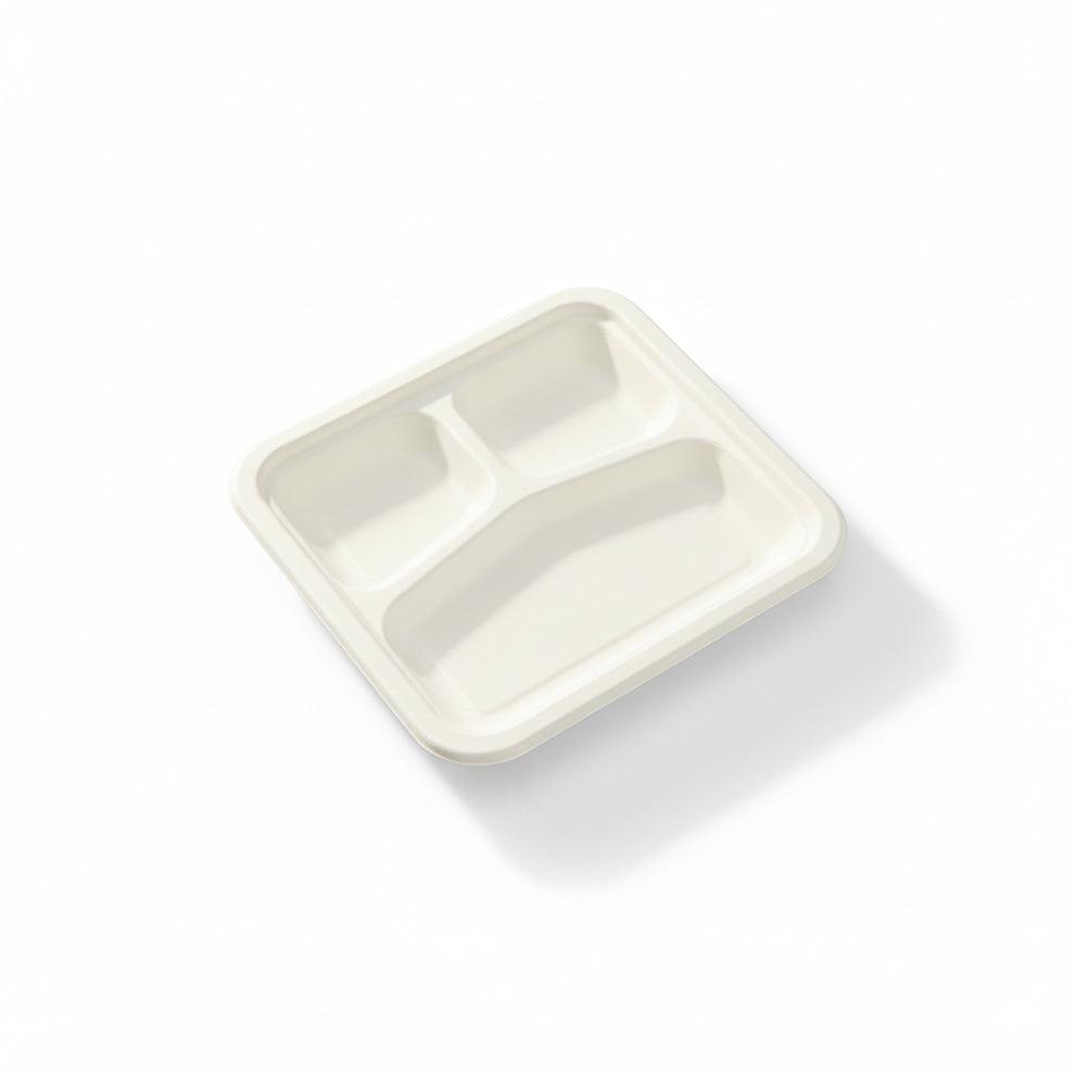3 Compartment Disposable plates