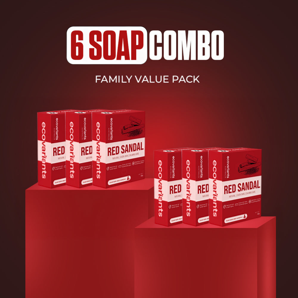 Buy Red Sandal Soap Handmade for Glowing Skin, Dark Spots & Brightening ...