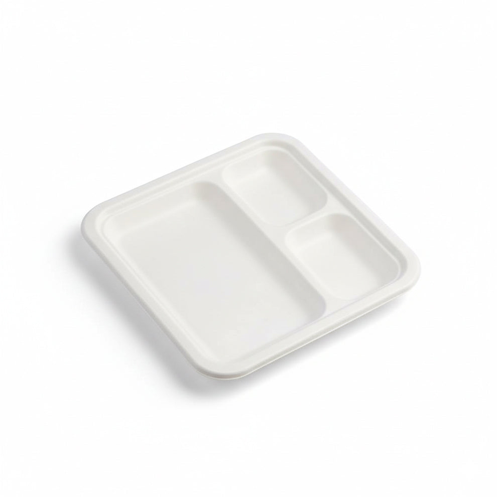 3 Compartment Disposable plates